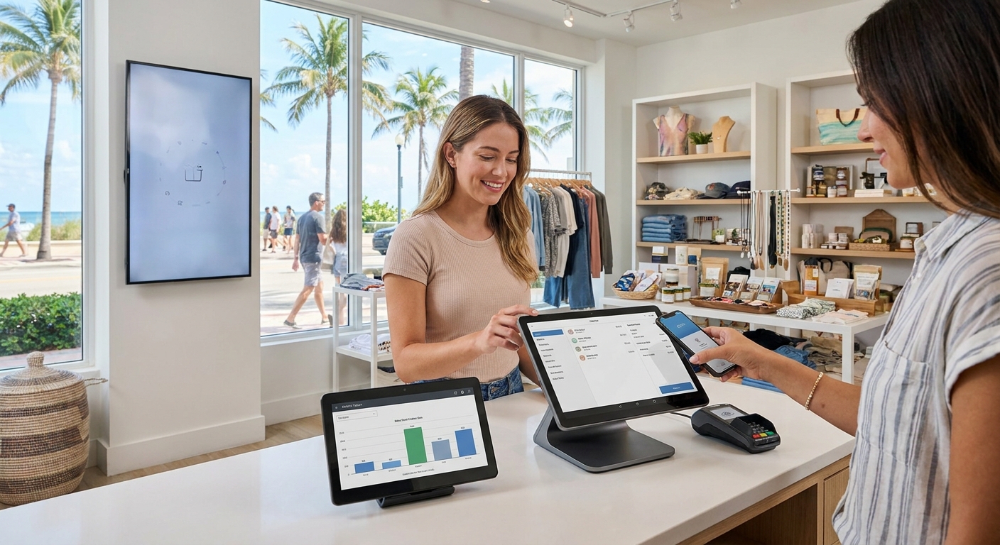 Modern POS system for West Palm Beach retailers streamlining operations and supporting business growth