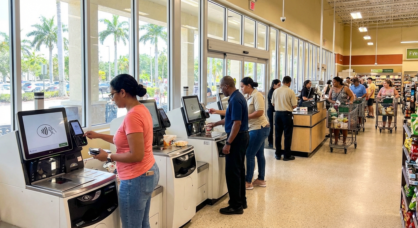 Contactless checkout systems in South Florida reducing wait times