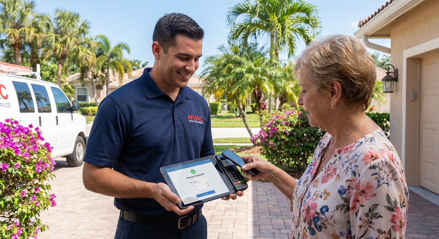 Mobile payments speed up service calls in South Florida by enabling fast, secure transactions for technicians and customers.