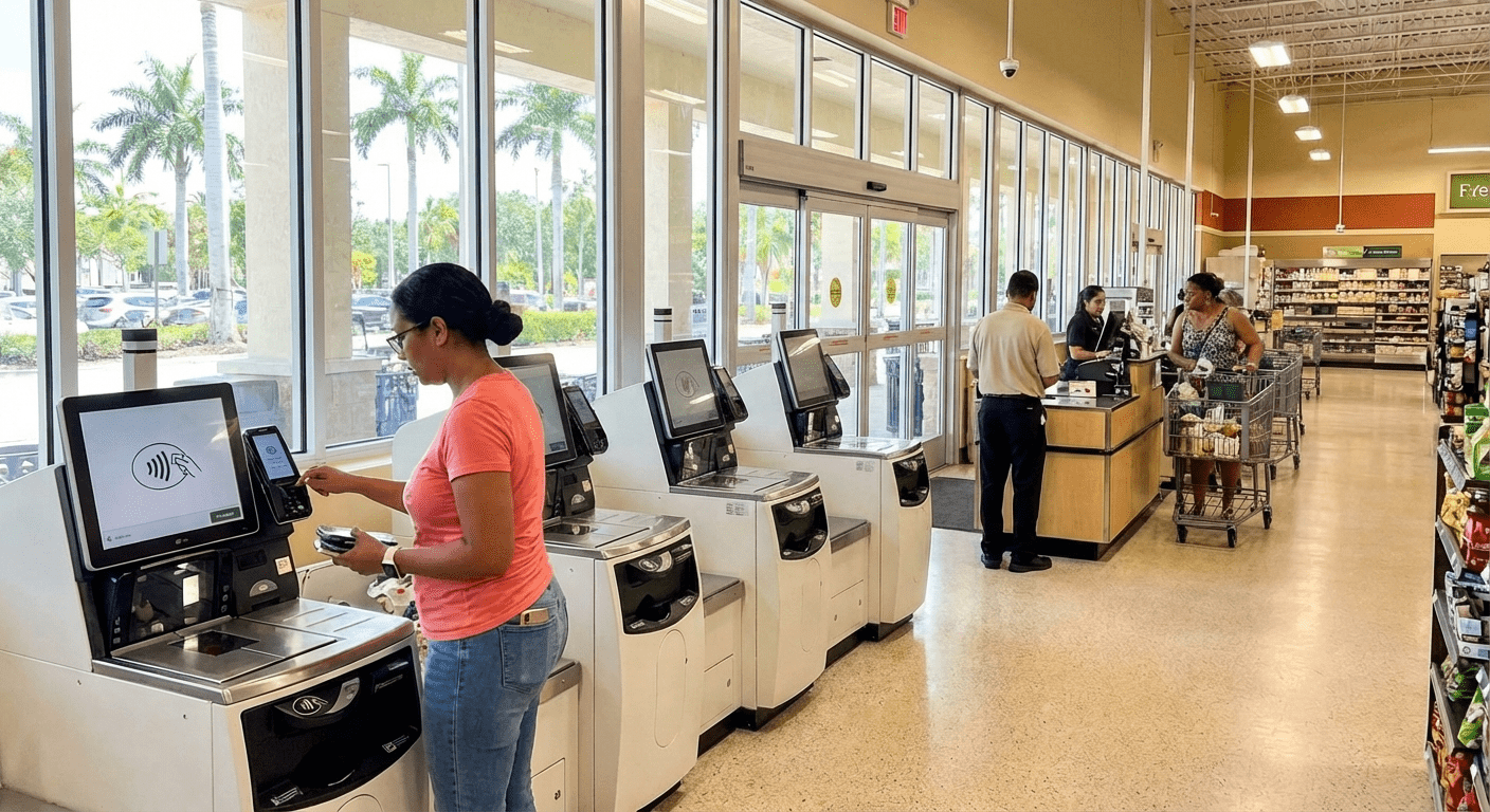 Contactless checkout systems in South Florida reducing wait times