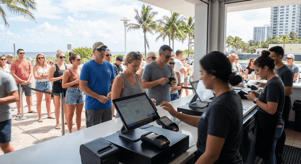 POS system handling high-volume sales days in South Florida